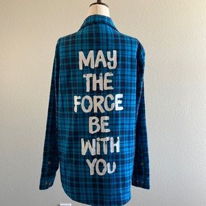 Cakeworthy Star Wars “May The Force Be With You” Flannel- Small